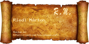 Riedl Márton névjegykártya
